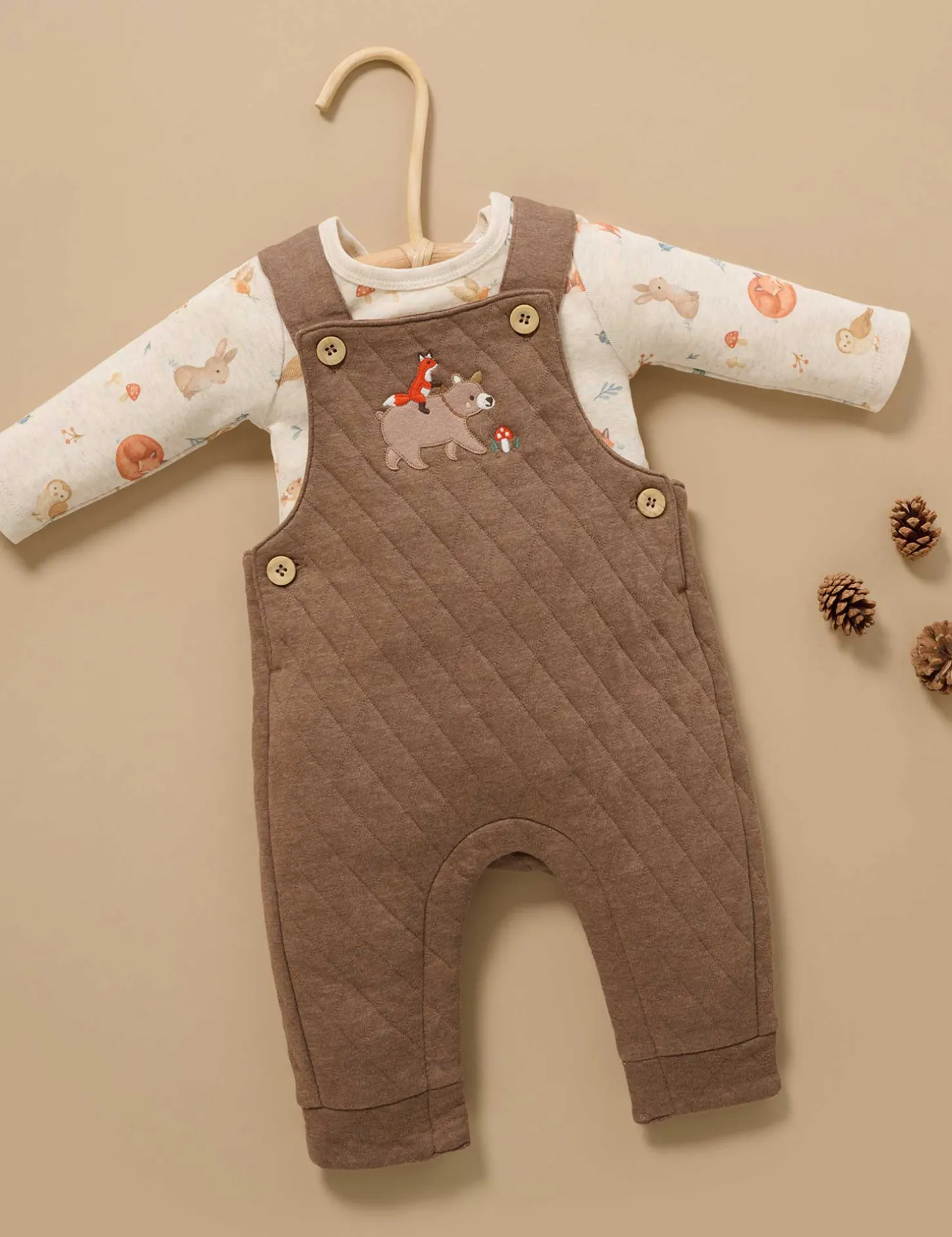 Bear Quilted Overalls