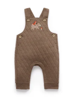 Bear Quilted Overalls