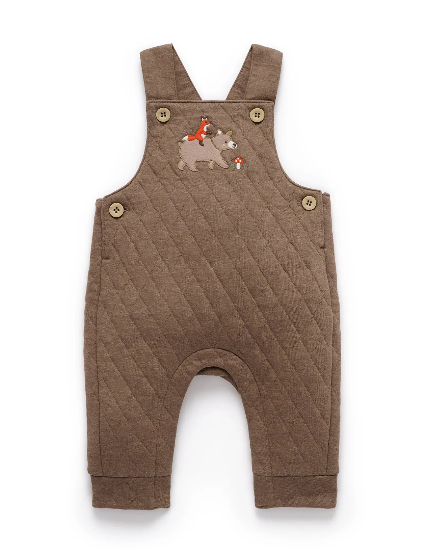 Bear Quilted Overalls