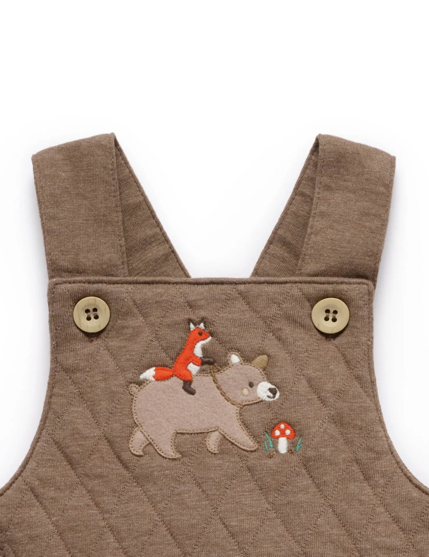 Bear Quilted Overalls