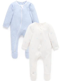 Blue Bear 2 Pack Zip Growsuit