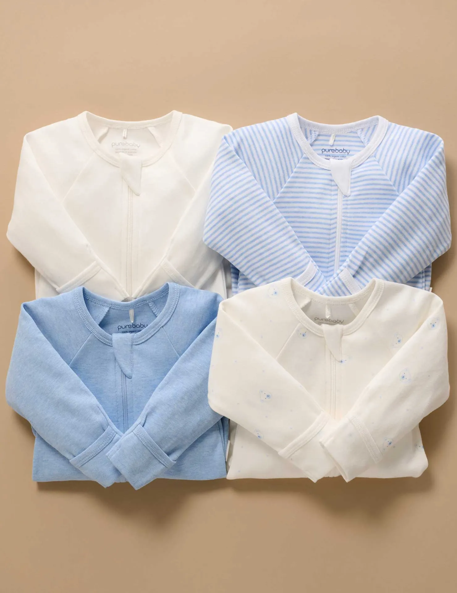 Blue Bear 4 Pack Zip Growsuit