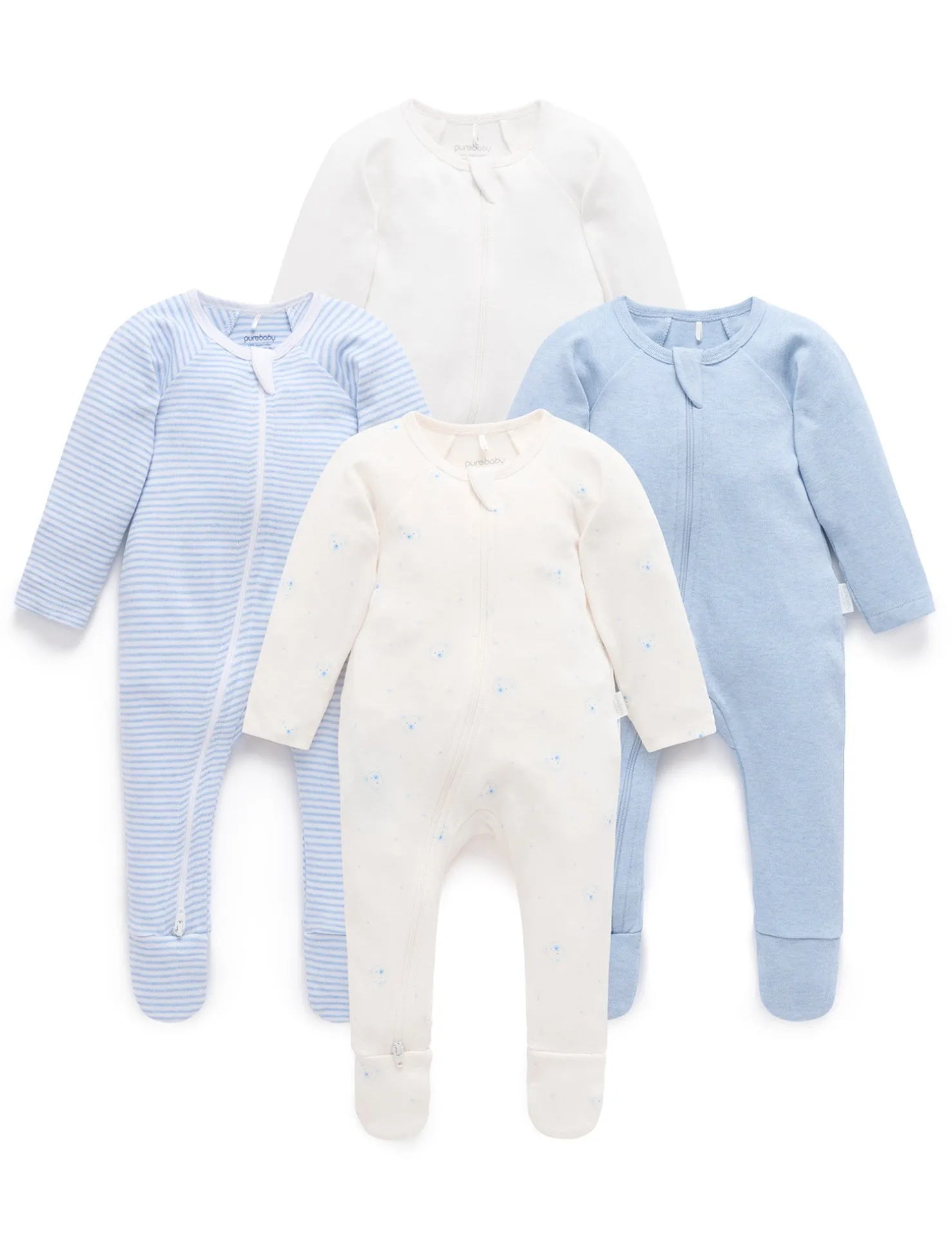 Blue Bear 4 Pack Zip Growsuit