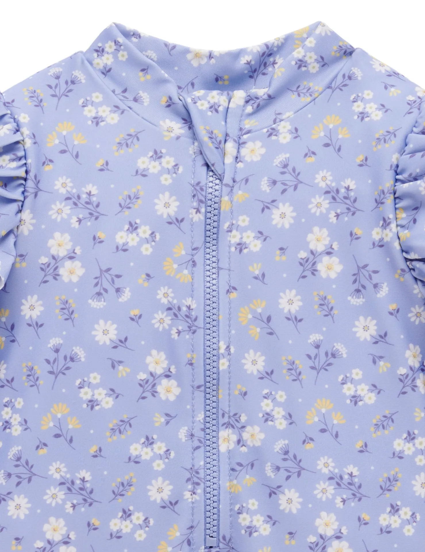 Blue Daisy Long Sleeve Rashie Sunsuit