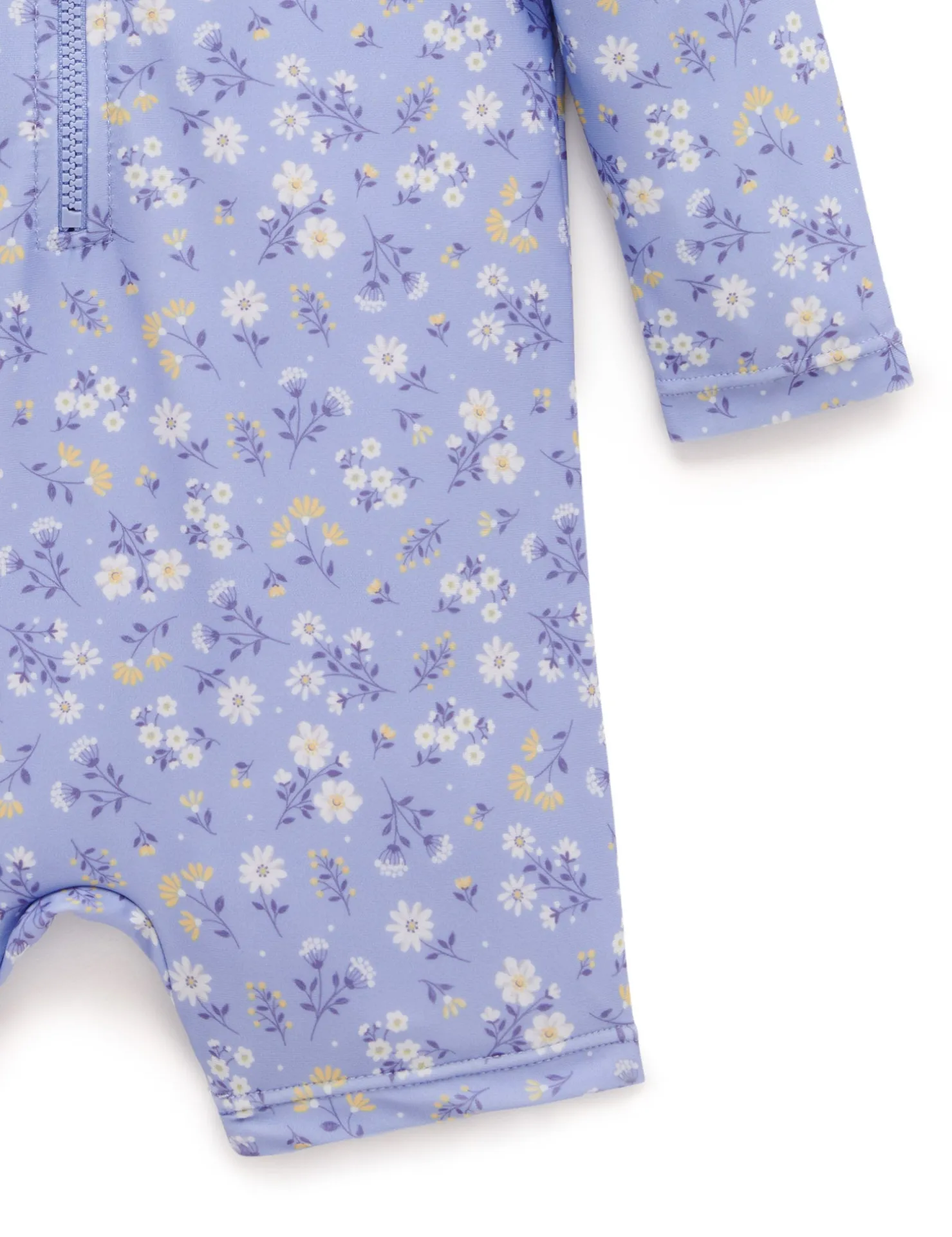 Blue Daisy Long Sleeve Rashie Sunsuit