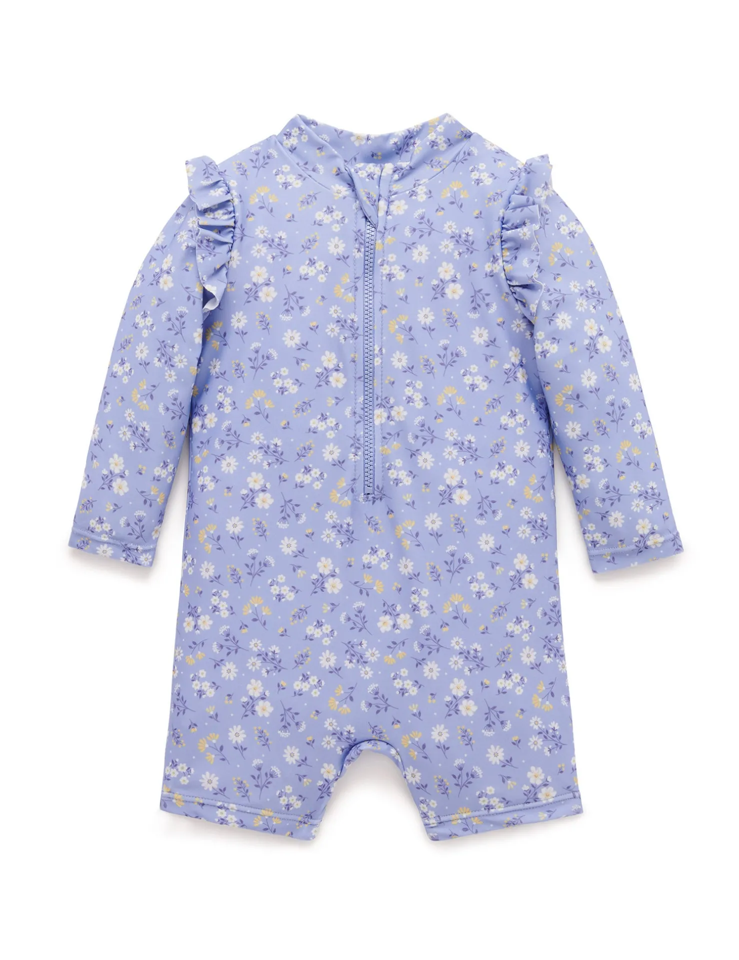 Blue Daisy Long Sleeve Rashie Sunsuit