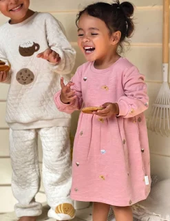 Brunch Embroidered Fleece Dress