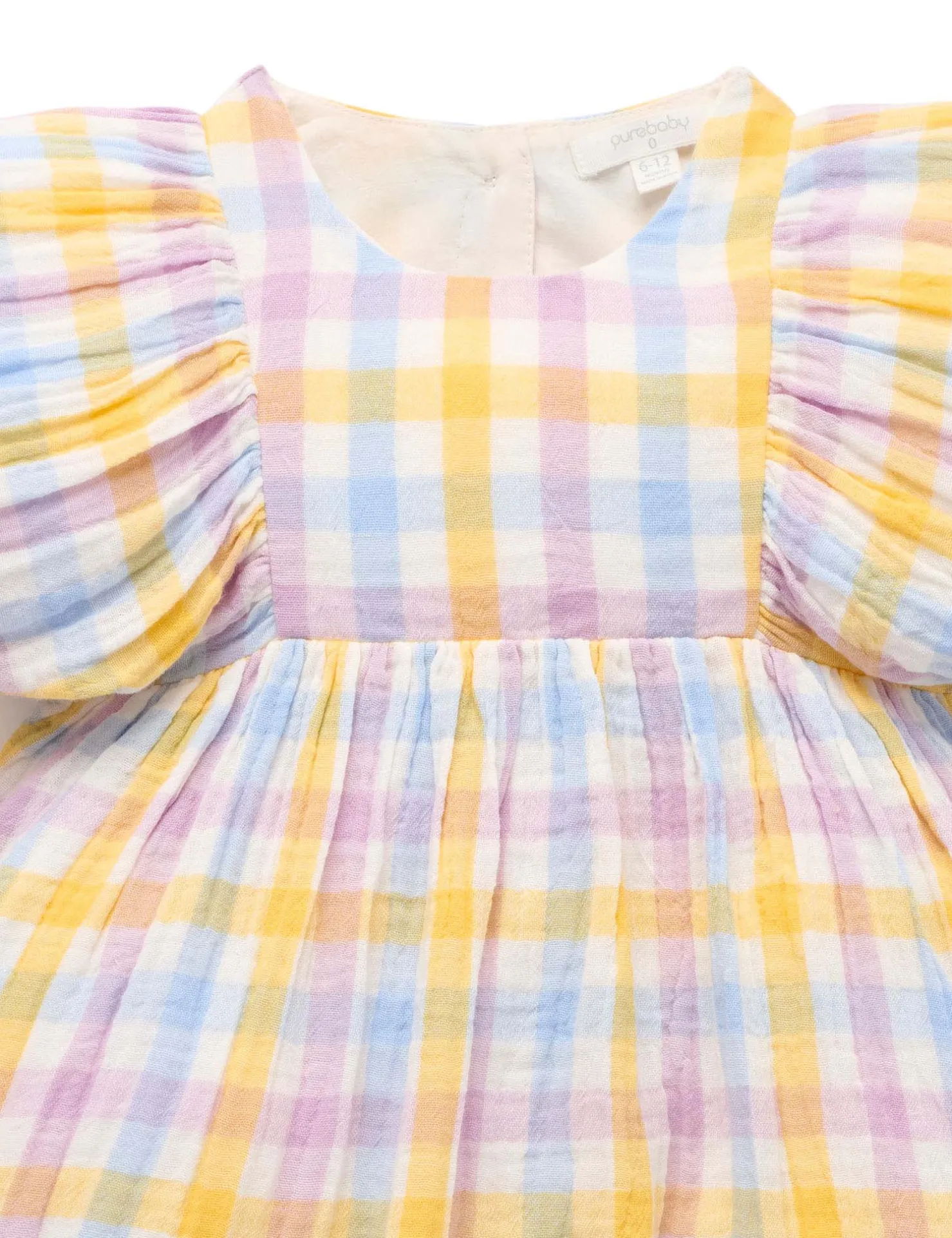 Check Gathered Dress
