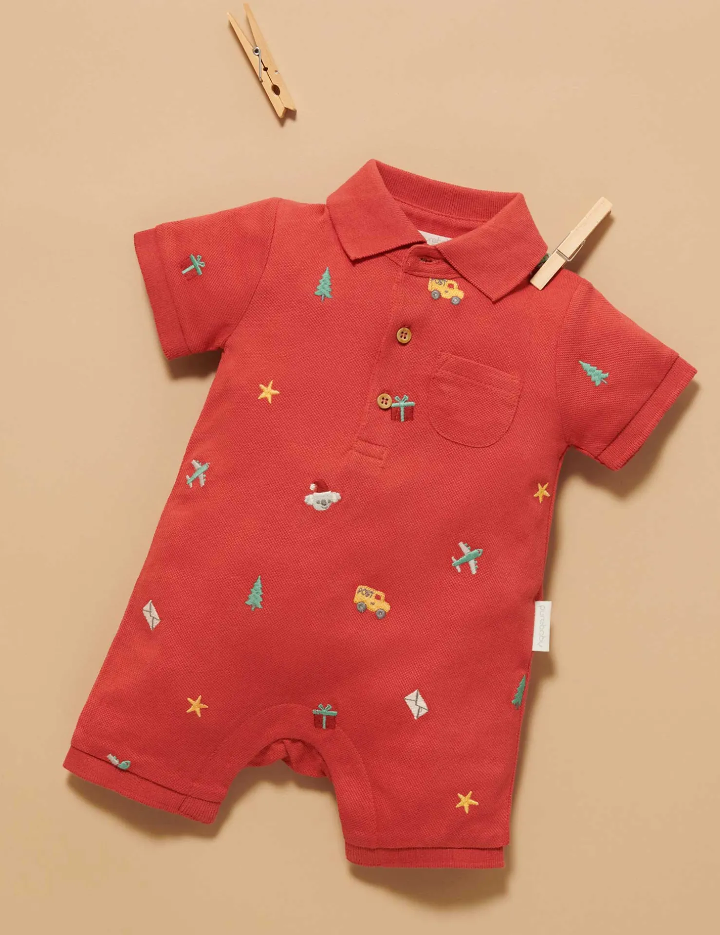 Christmas Polo Growsuit