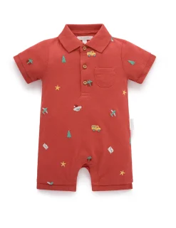Christmas Polo Growsuit