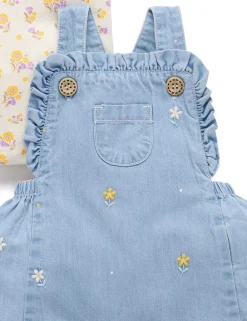 Daisy Broderie Overall Set