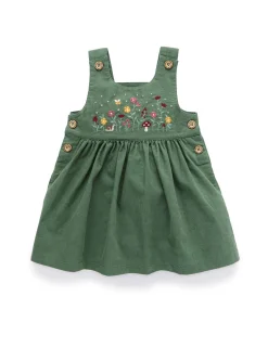Embroidered Corduroy Pinnie