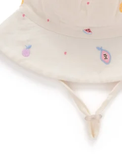 Embroidered Fruit Bucket Hat