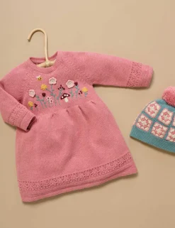 Embroidered Knitted Dress