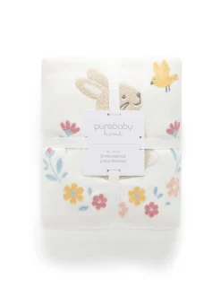 Embroidered Lined Blanket