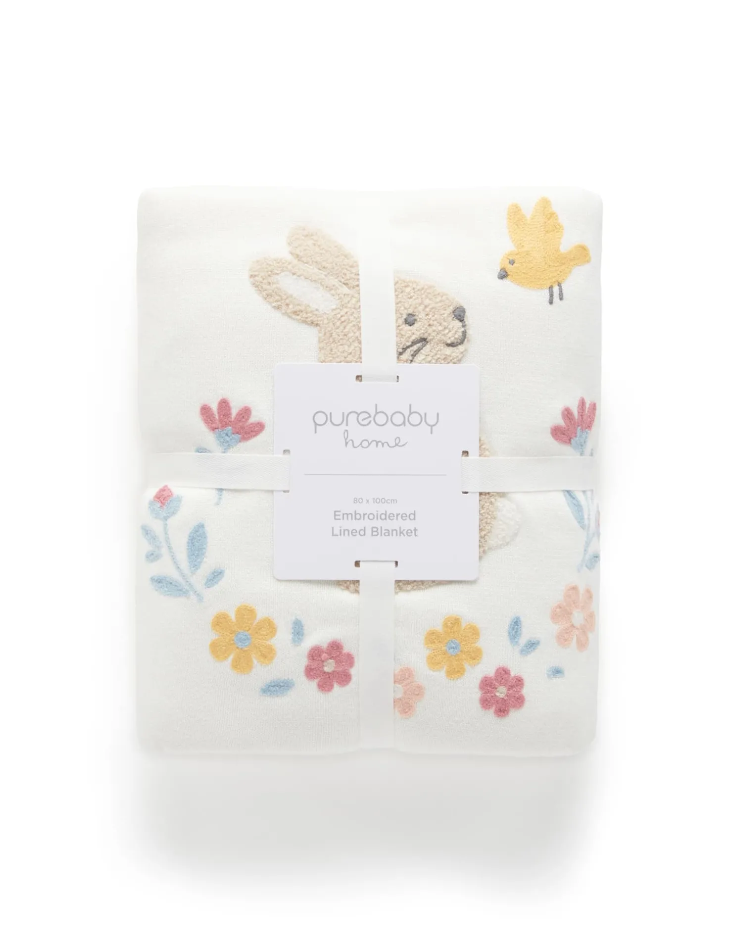 Embroidered Lined Blanket