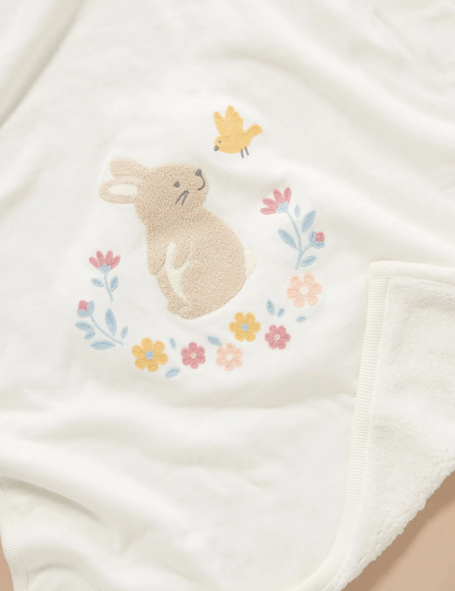 Embroidered Lined Blanket