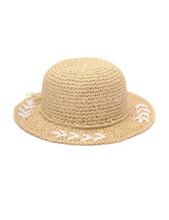 Embroidered Straw Hat