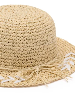 Embroidered Straw Hat