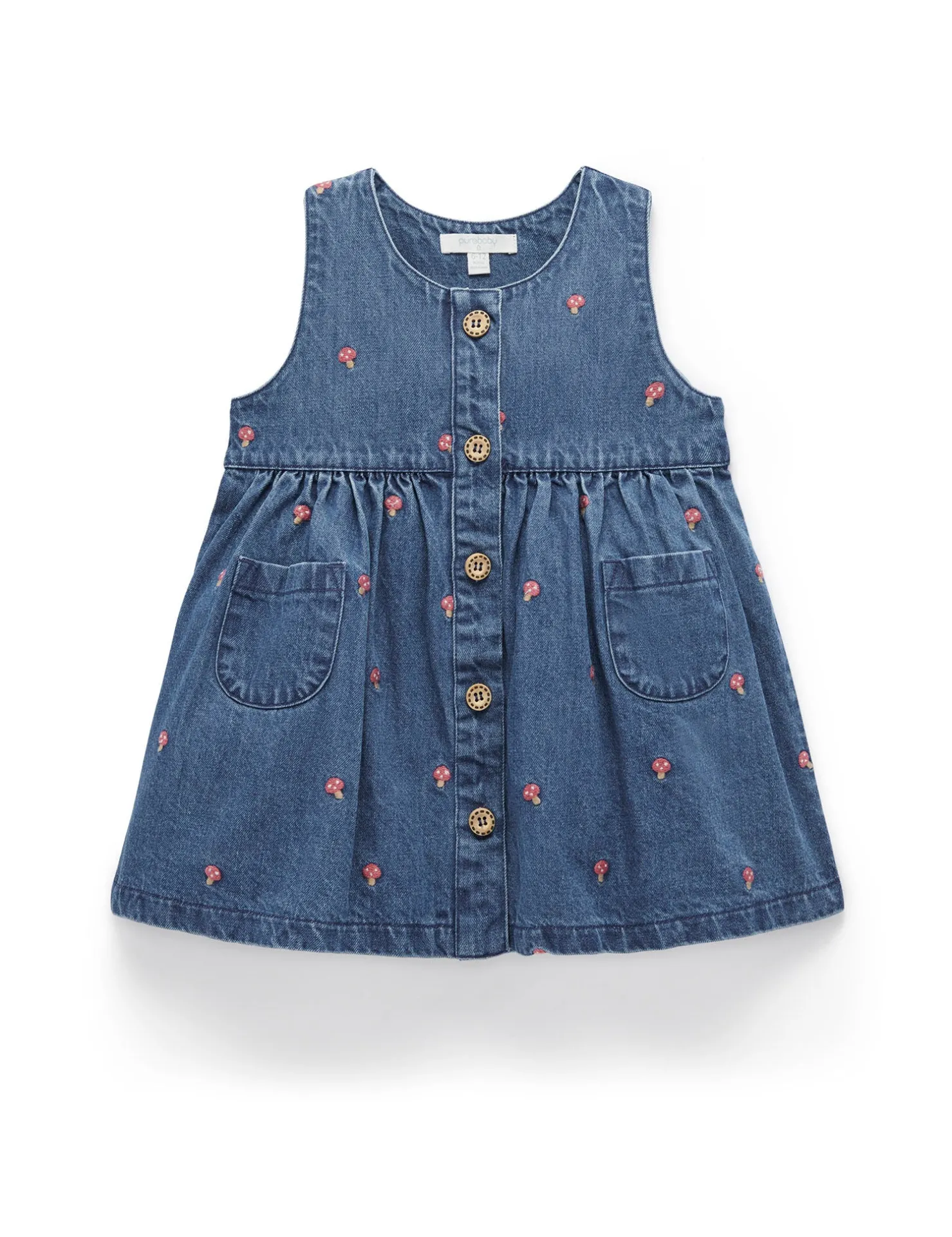 Embroidered Toadstool Pinnie