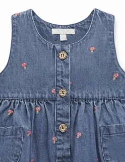 Embroidered Toadstool Pinnie