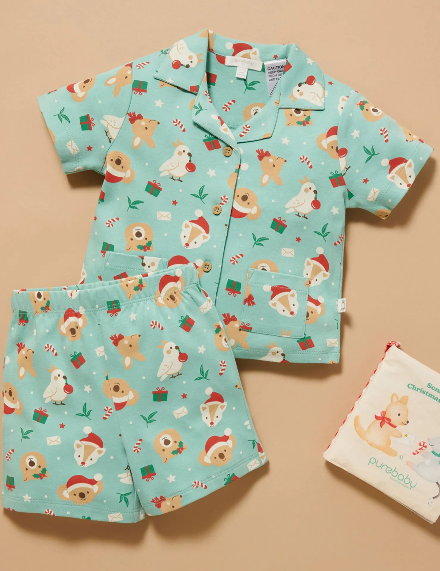 Festive Friends Button Up PJ Set