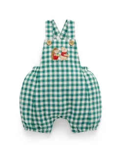 Festive Gingham Overalls