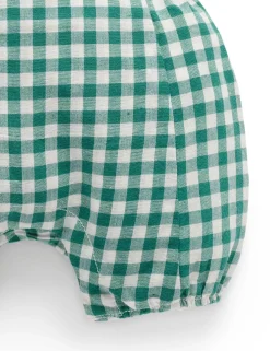Festive Gingham Overalls