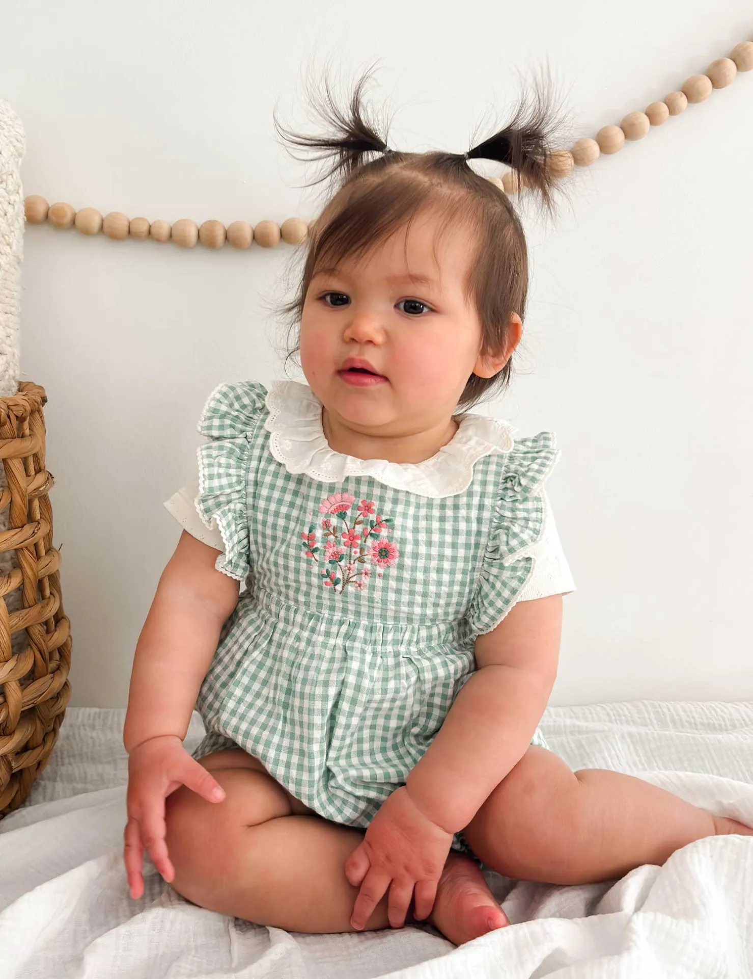 Frida Gingham Romper