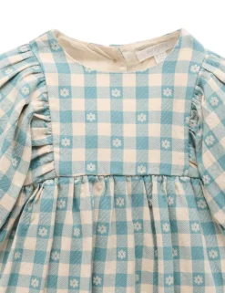 Gingham Gathered Dress