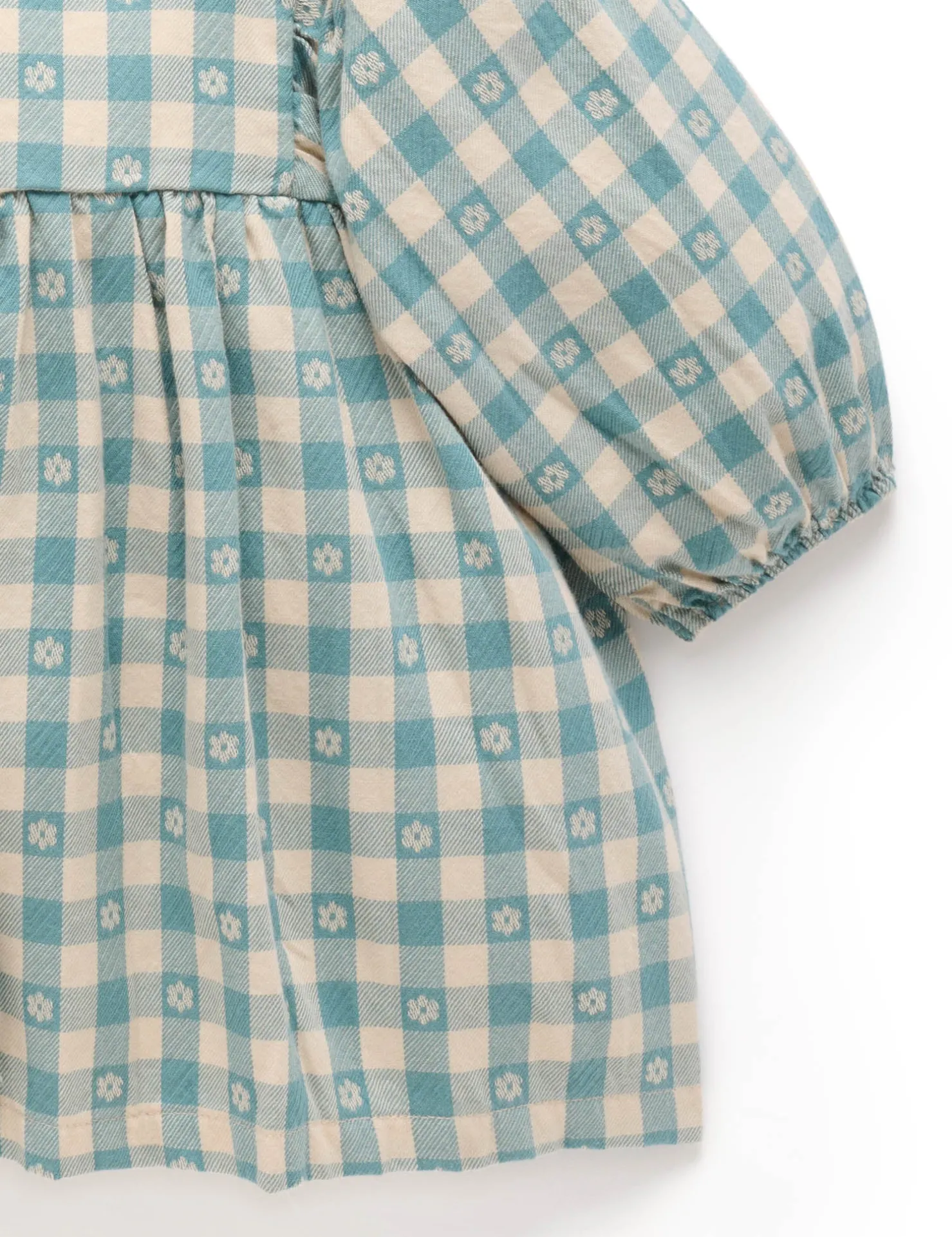 Gingham Gathered Dress