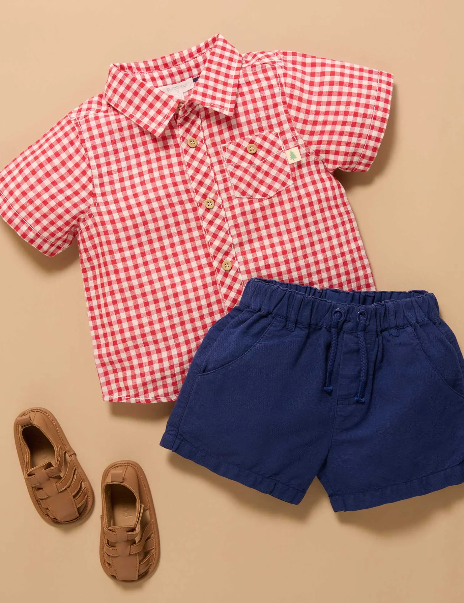 Gingham Linen Blend Shirt