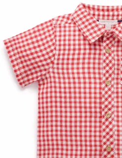 Gingham Linen Blend Shirt