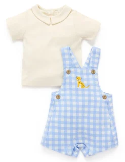 Gingham Overall Set