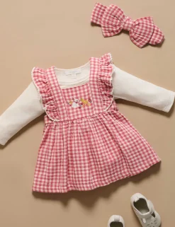 Gingham Pinnie Set