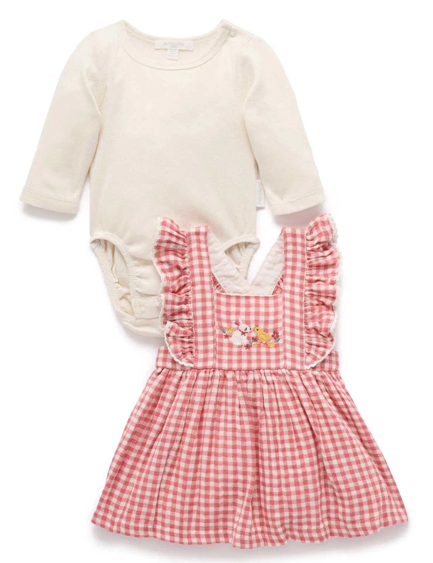 Gingham Pinnie Set