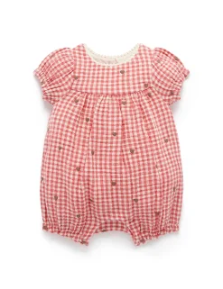Heart Embroidered Romper