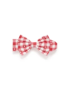 Heart Gingham Bow Headband