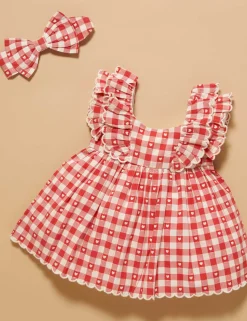 Heart Gingham Bow Headband