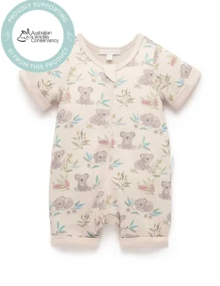 Koala Gum Leaf Short Growsuit
