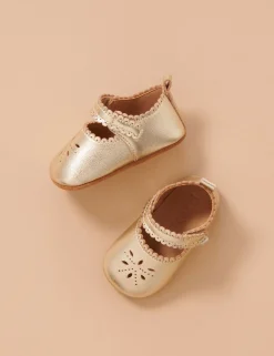Leather Eyelet Mary Janes