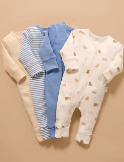 Little Bear 4 Pack Zip Growsuit