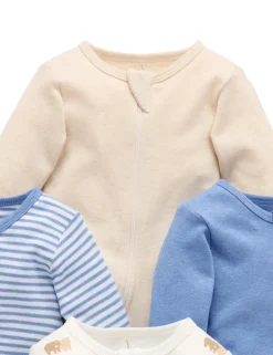 Little Bear 4 Pack Zip Growsuit