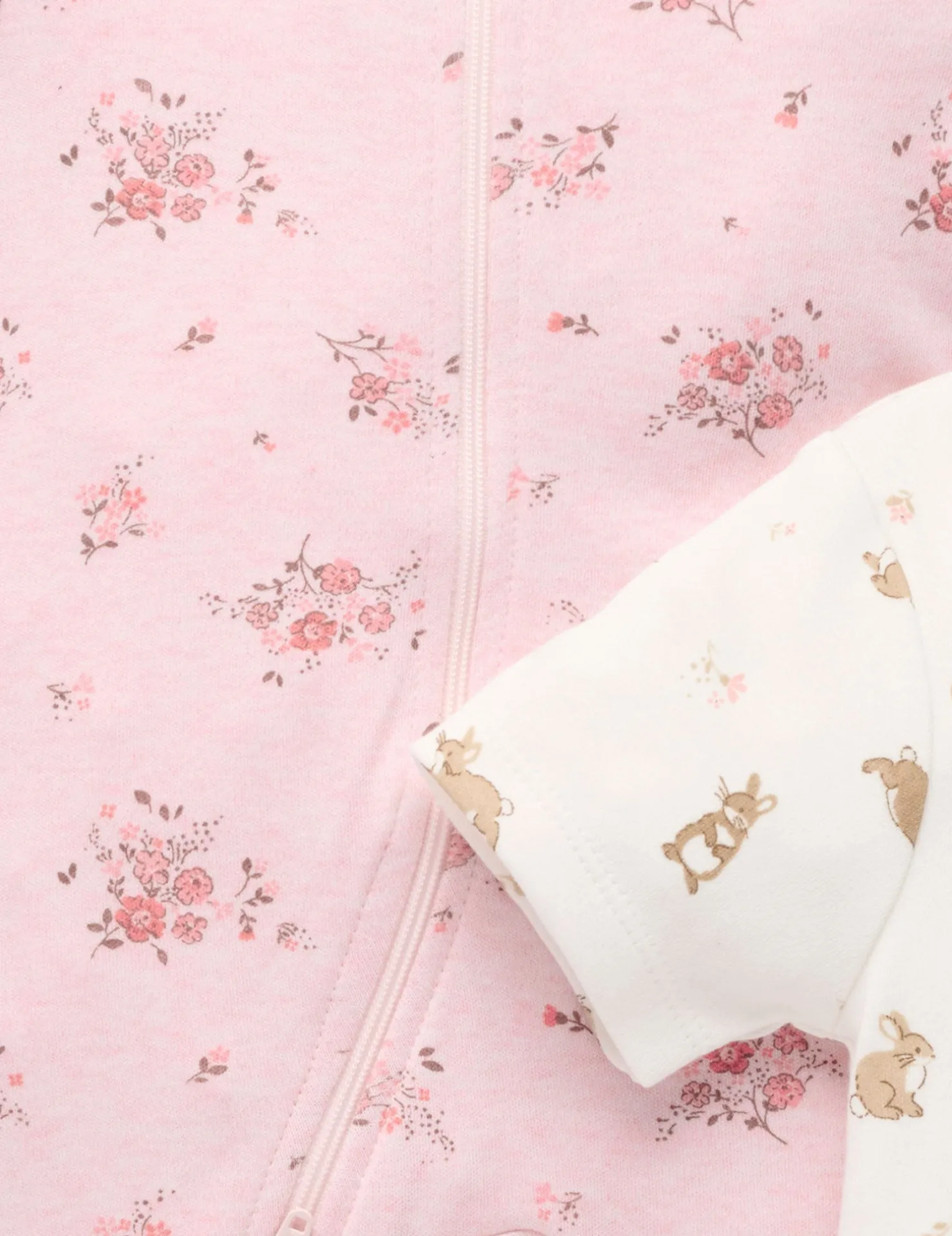Little Bunny 2 Pack Short Zip Growsuit