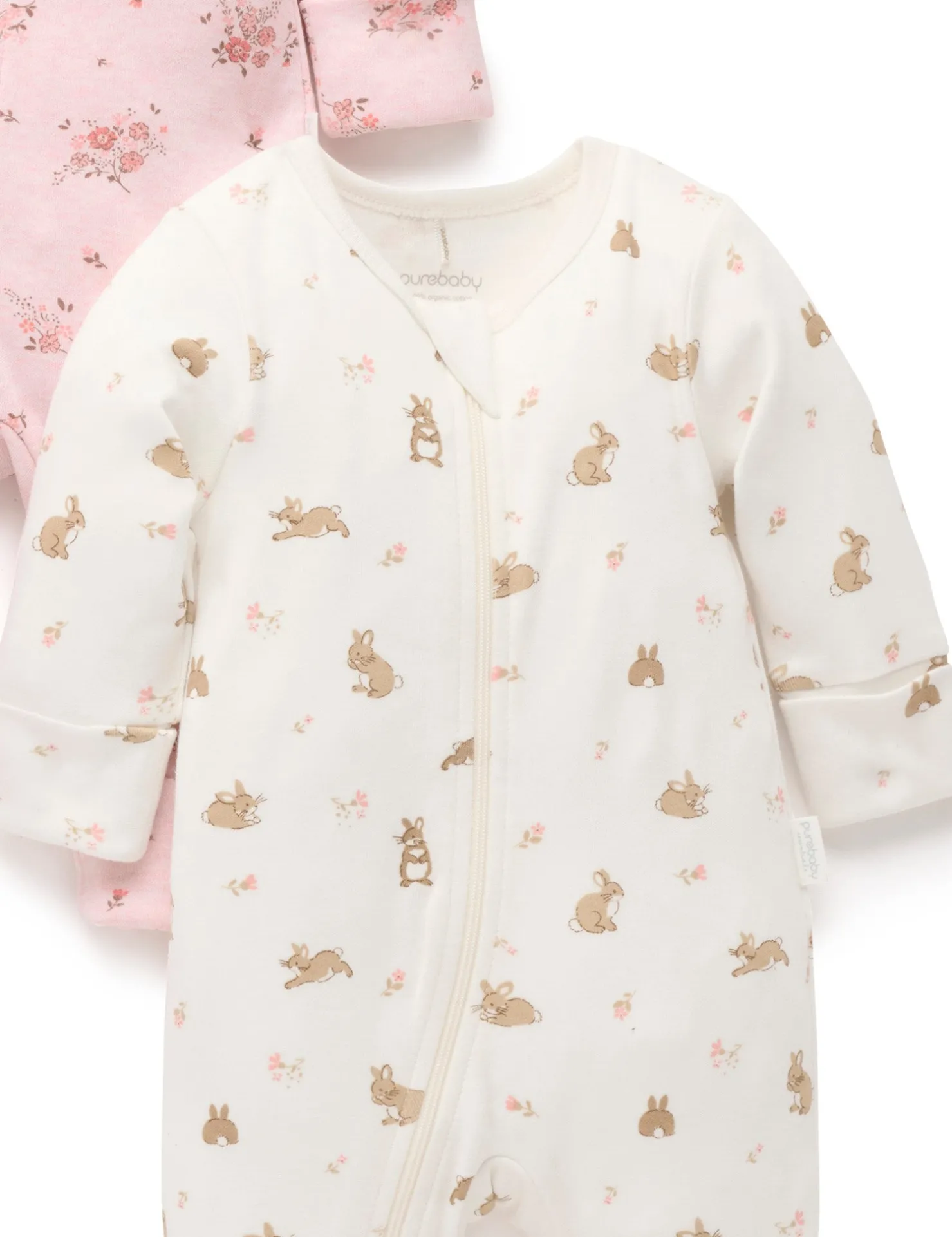 Little Bunny 2 Pack Zip Growsuit