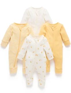 Little Ducky 4 Pack Zip Growsuit