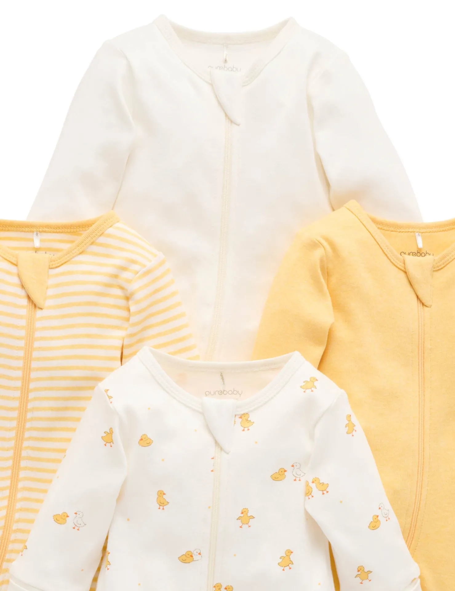 Little Ducky 4 Pack Zip Growsuit