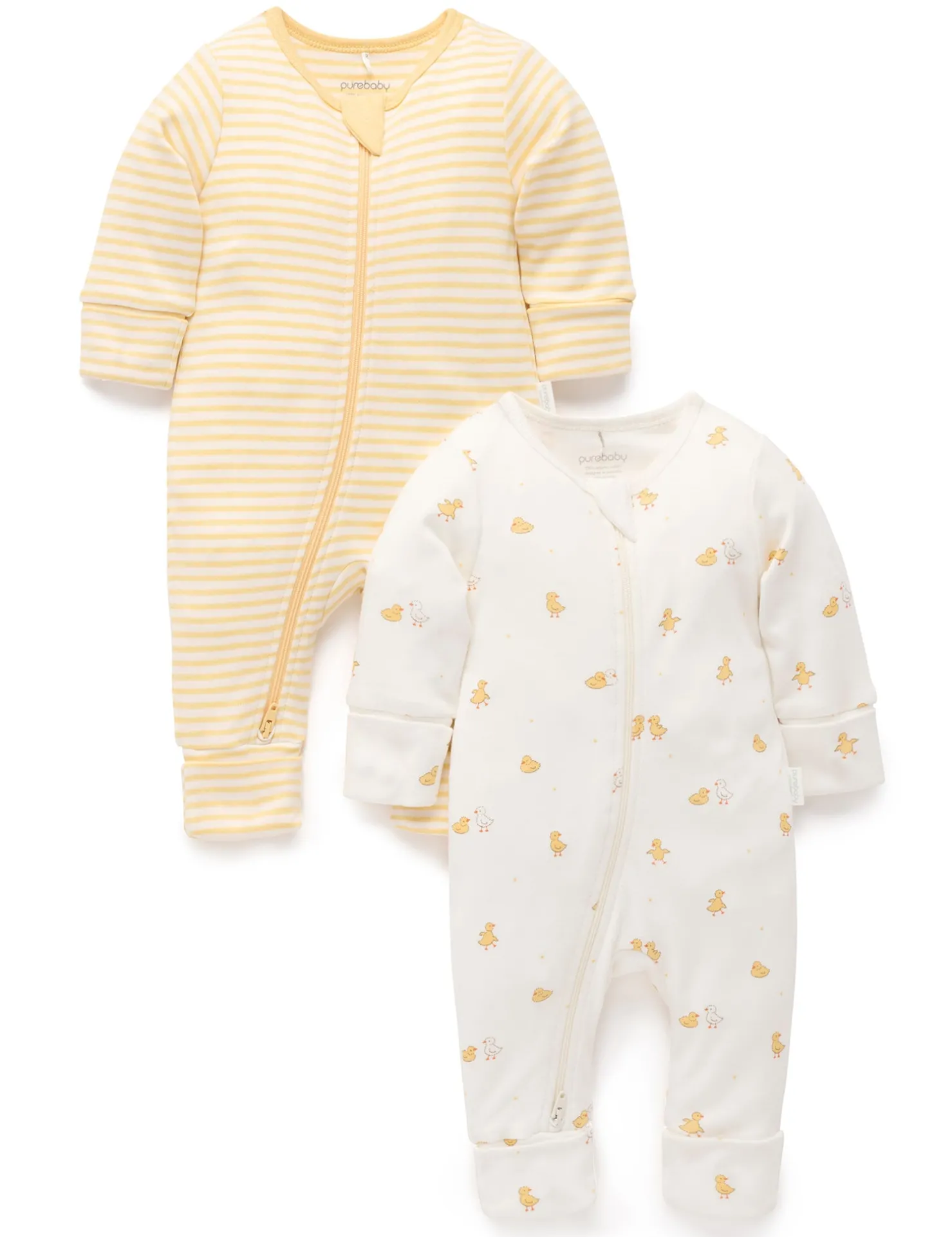 Little Ducky 2 Pack Zip Growsuit