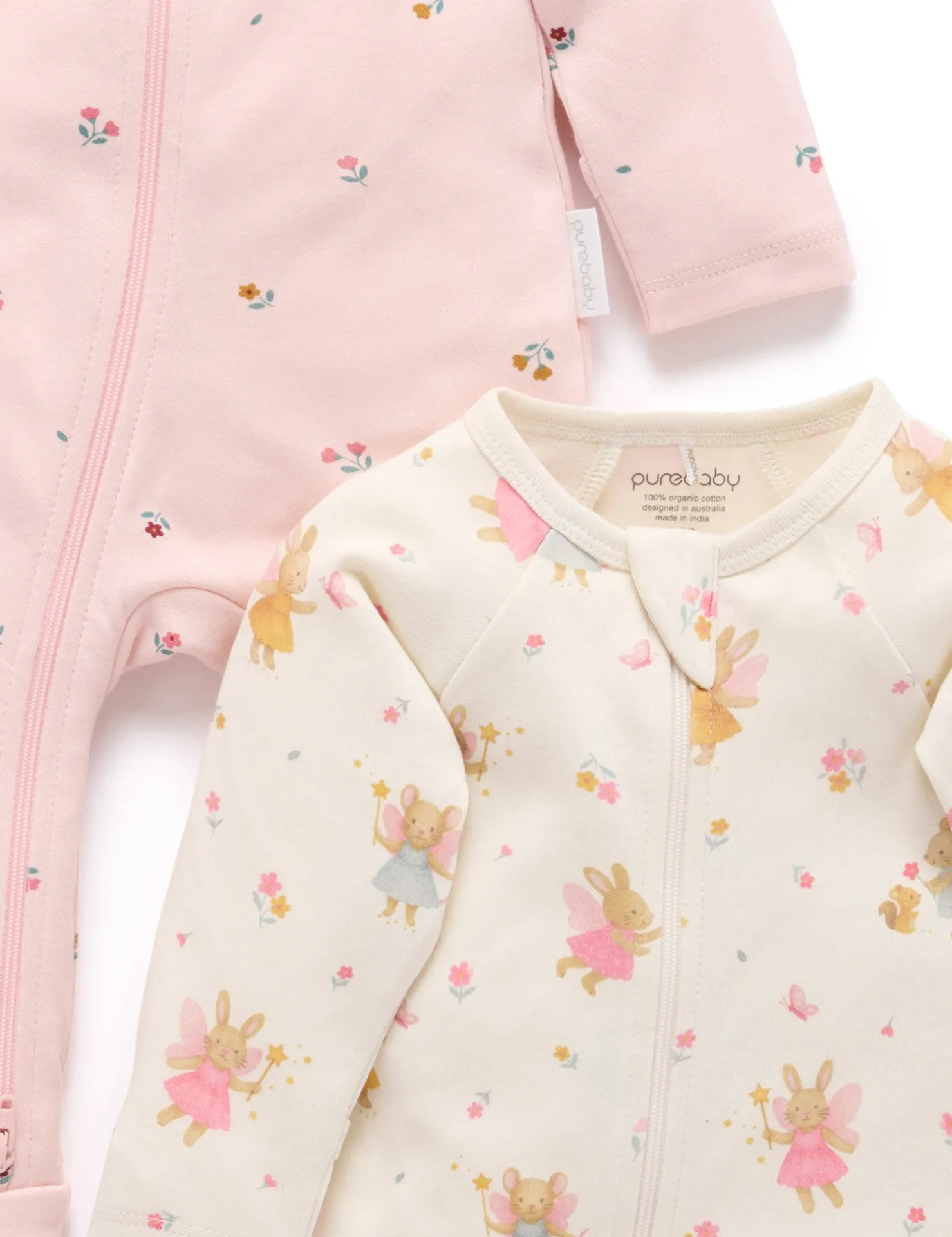 Little Fairies 2 Pack Zip Growsuit
