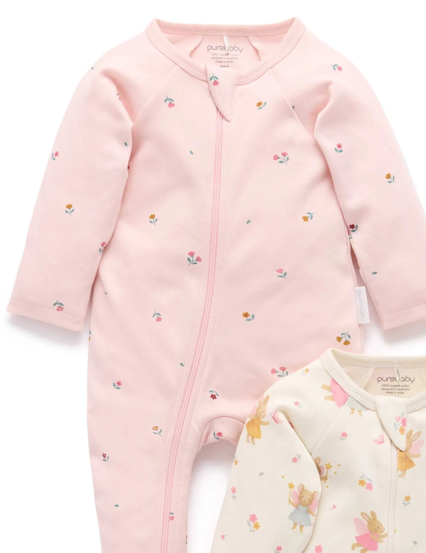 Little Fairies 2 Pack Zip Growsuit